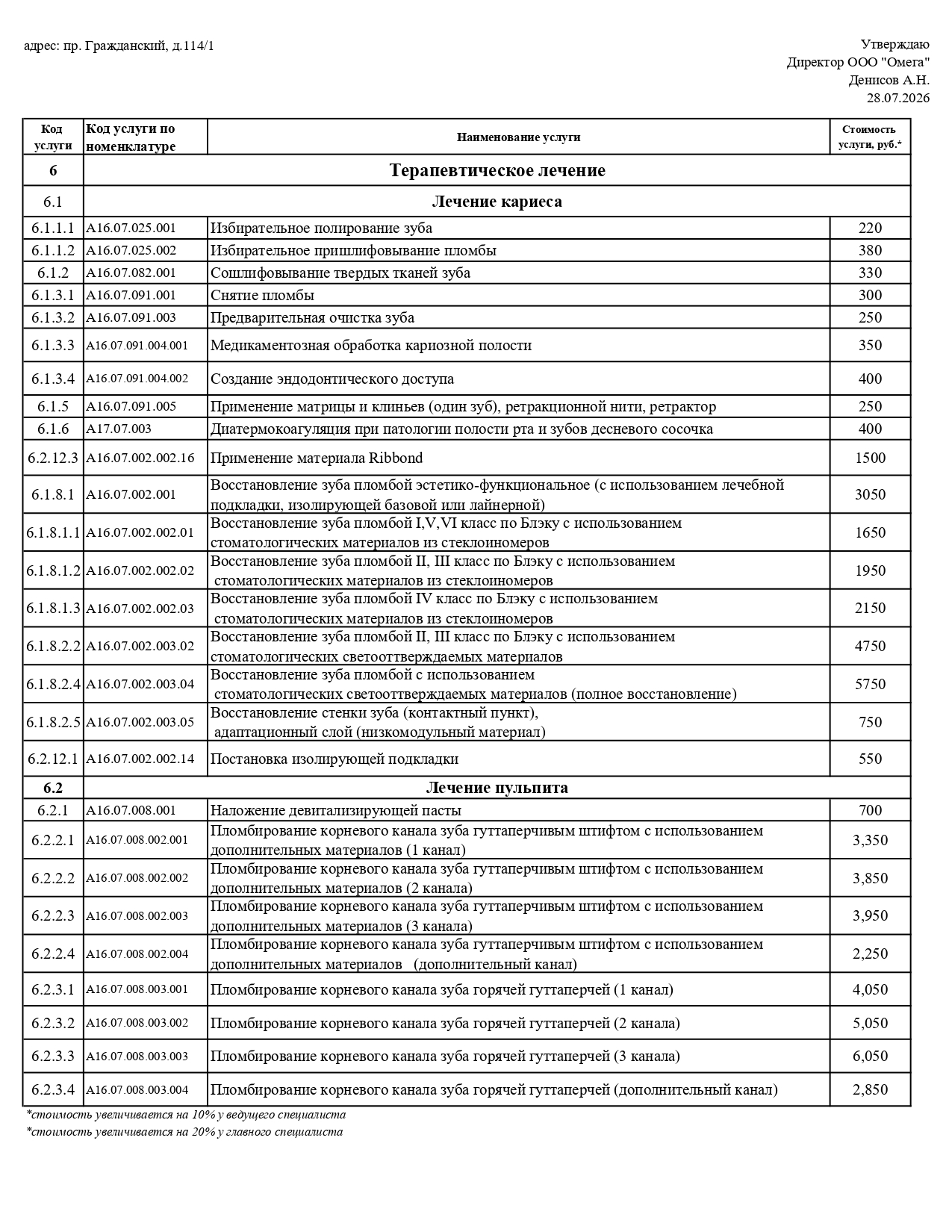 Прайс 2026
